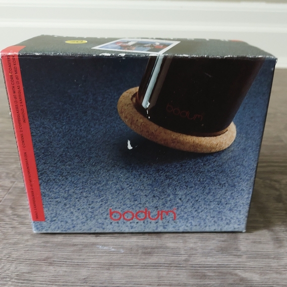 Vintage Bodum glass coffee cups. Glass with yellow handles. NIB - Picture 2 of 5